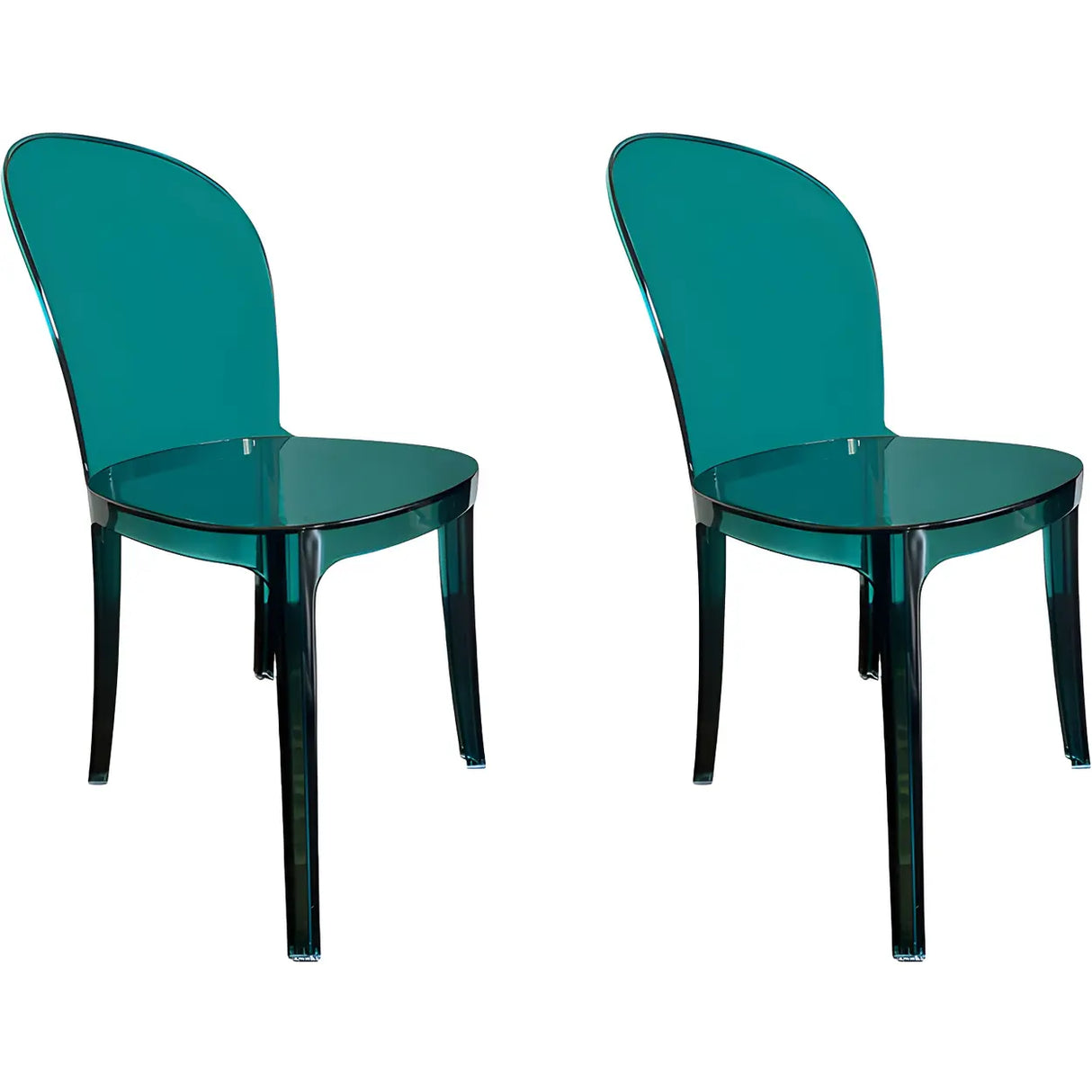 Simple Acrylic Low Back Armless Dining Side Chair Image - 32