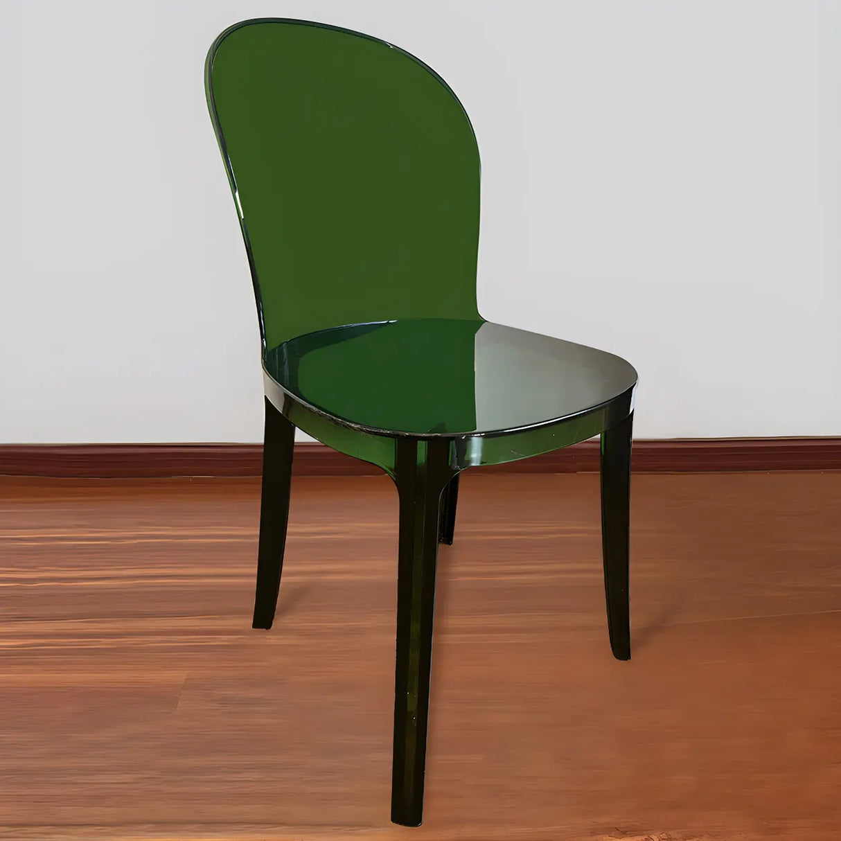Simple Acrylic Low Back Armless Dining Side Chair Image - 36