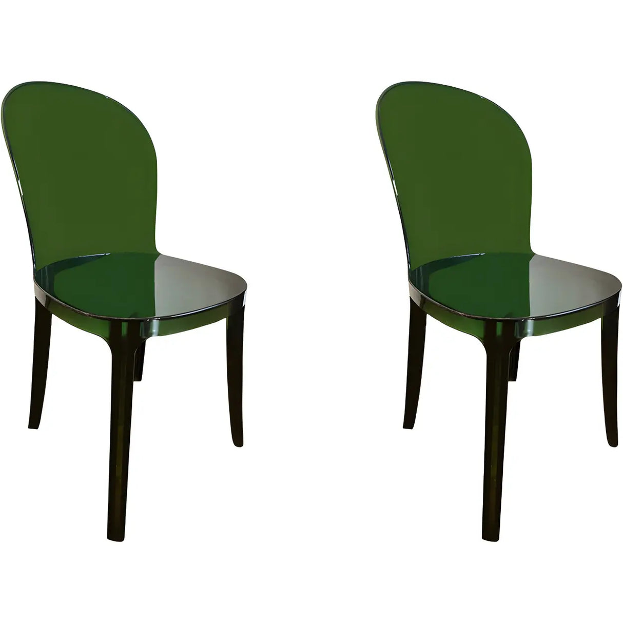 Simple Acrylic Low Back Armless Dining Side Chair Image - 37