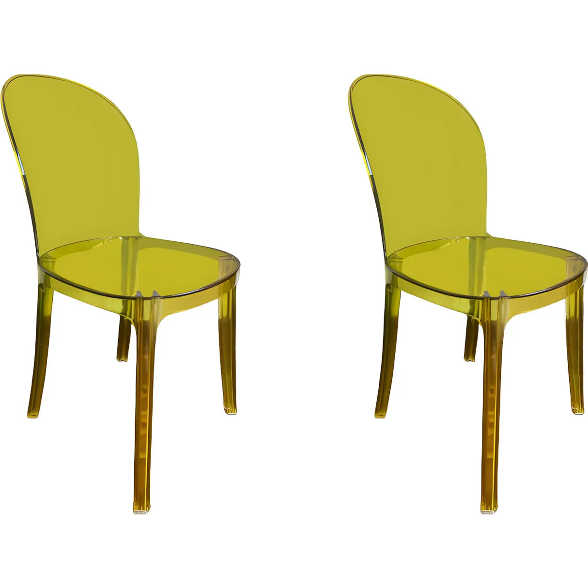 Simple Acrylic Low Back Armless Dining Side Chair Image - 42