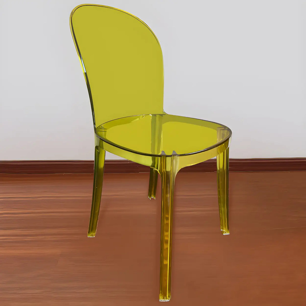 Simple Acrylic Low Back Armless Dining Side Chair Image - 8