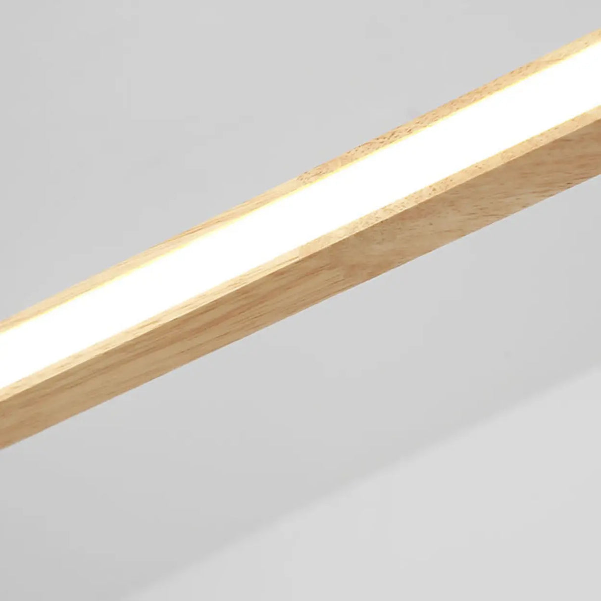 Simple Adjustable Wooden Oval Island LED Pendant Light Image - 13