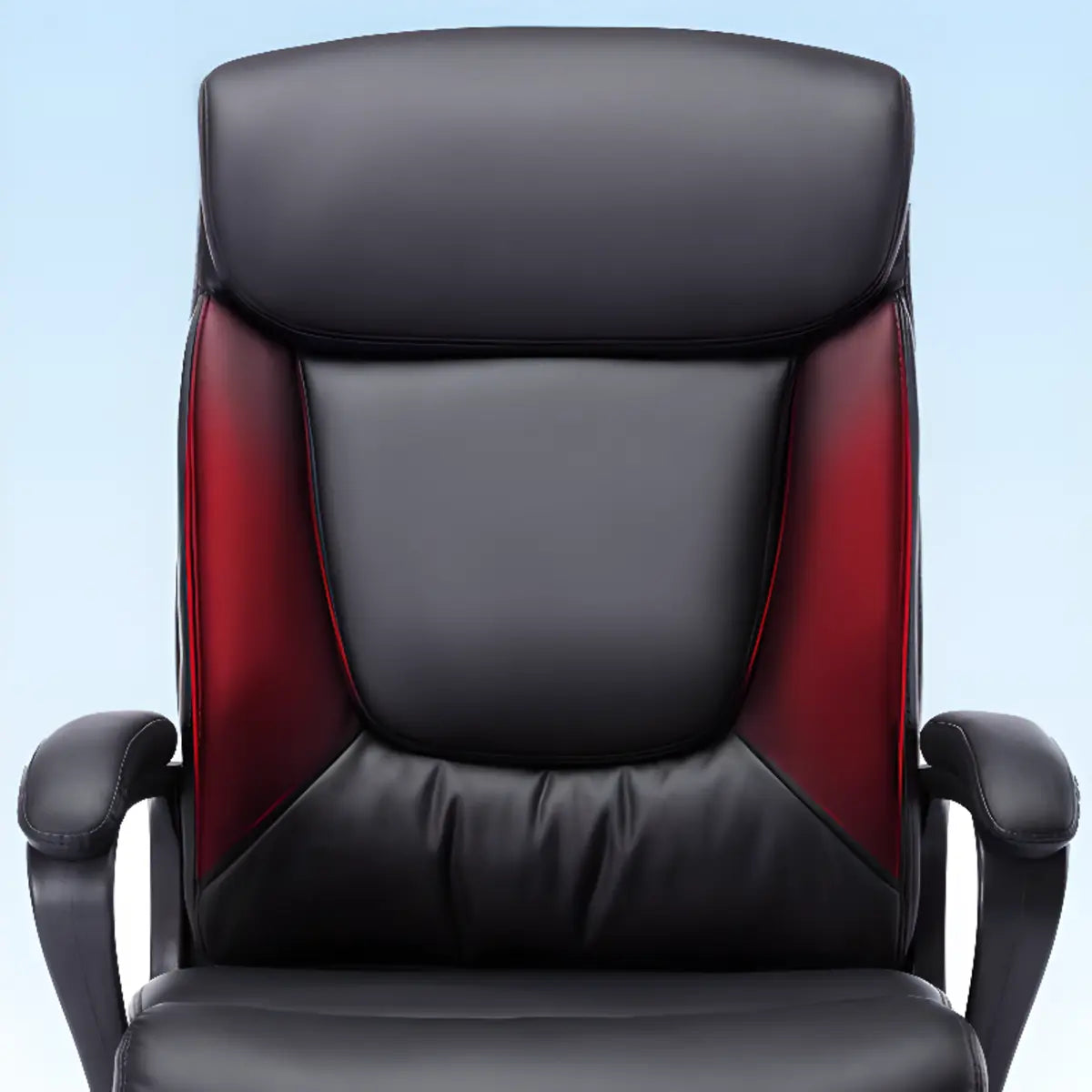 Simple Black Adjustable Ergonomic Leather Office Chair Image - 9