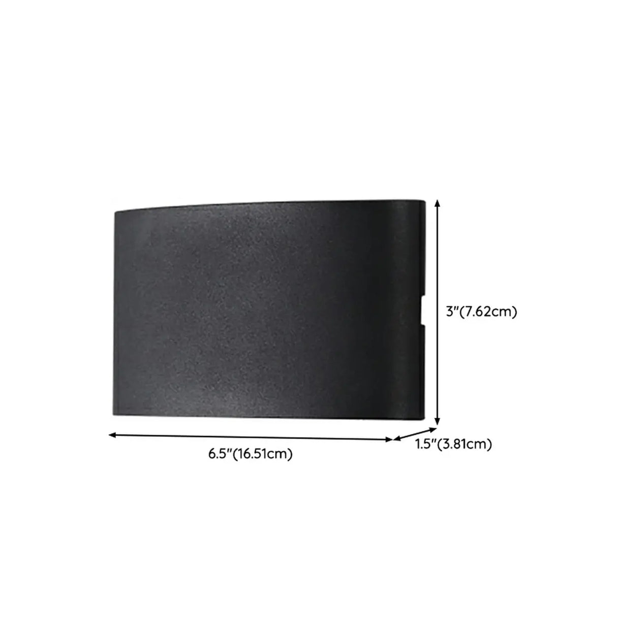 Simple Black Geometric Exterior LED Up Down Wall Lamp Image - 12