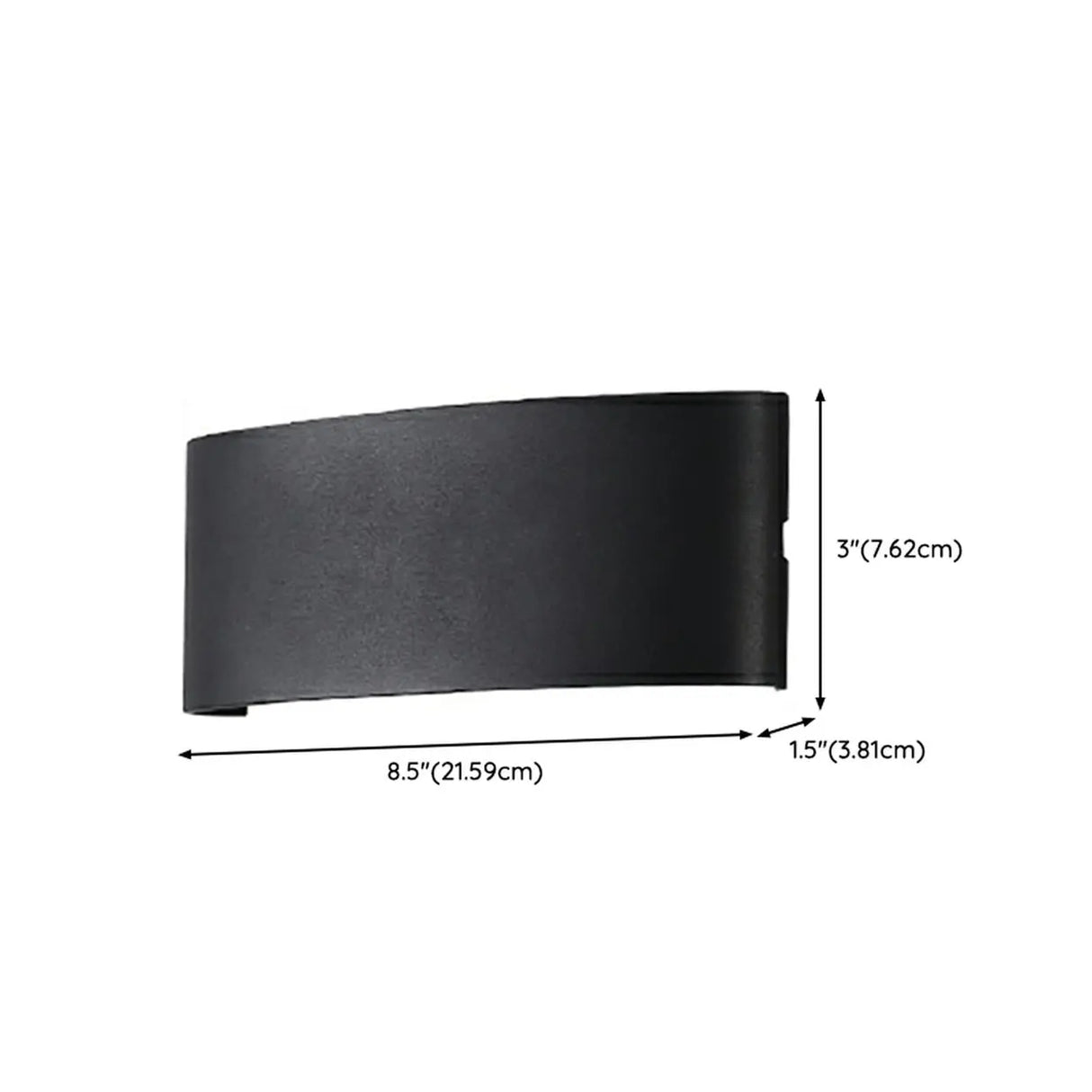 Simple Black Geometric Exterior LED Up Down Wall Lamp Image - 13