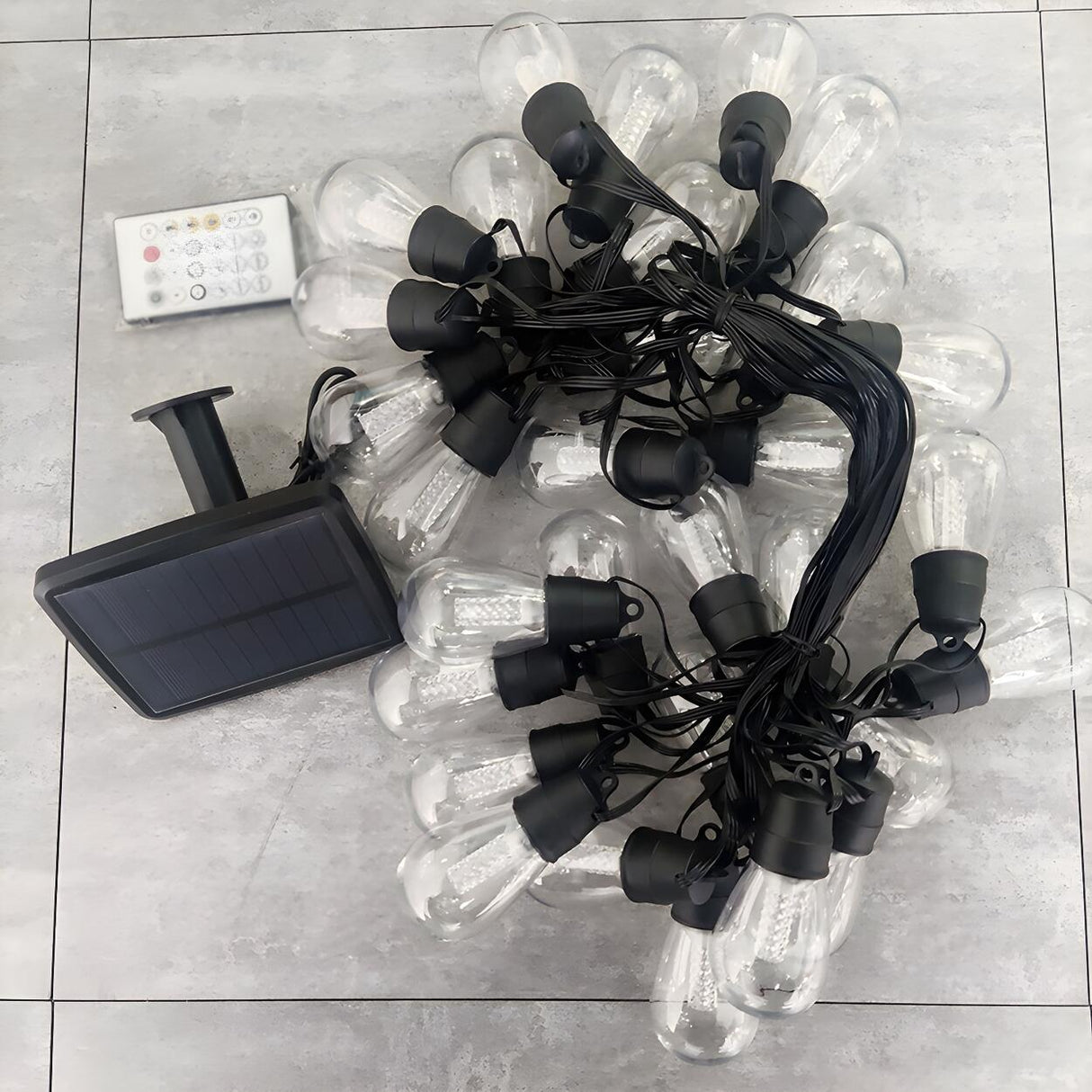 Simple Black Globe Bulb Festive LED String Lights Image - 10