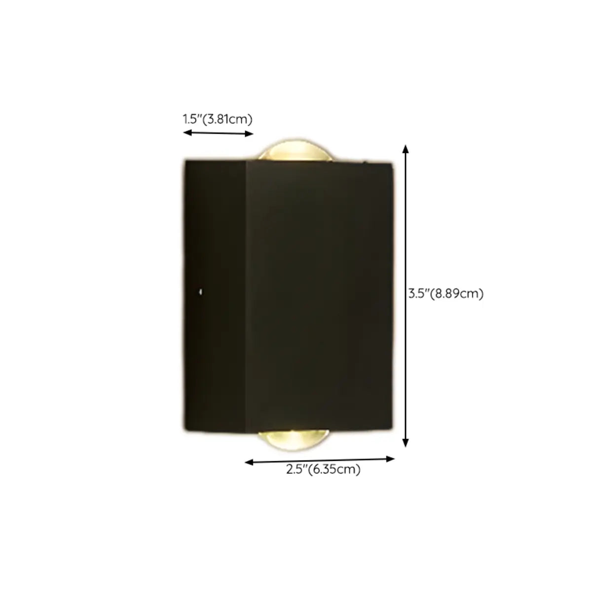 Simple Black Metal Clear Glass Wall Light Warm Light