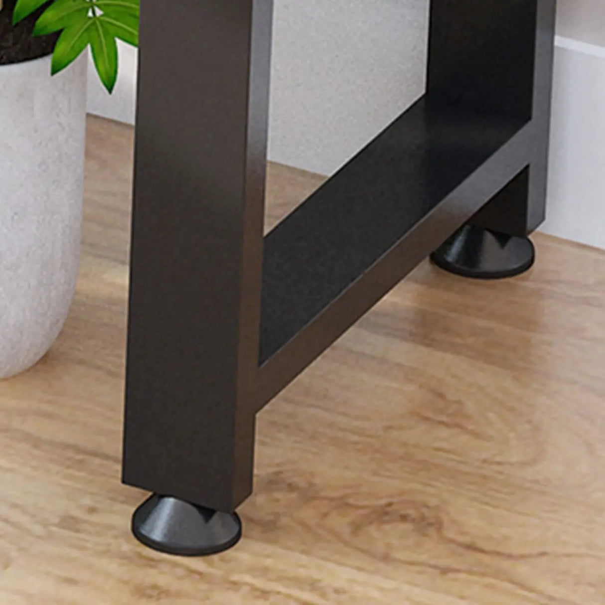 Simple Black Metal Waterproof Rectangular Plant Stand Image - 8