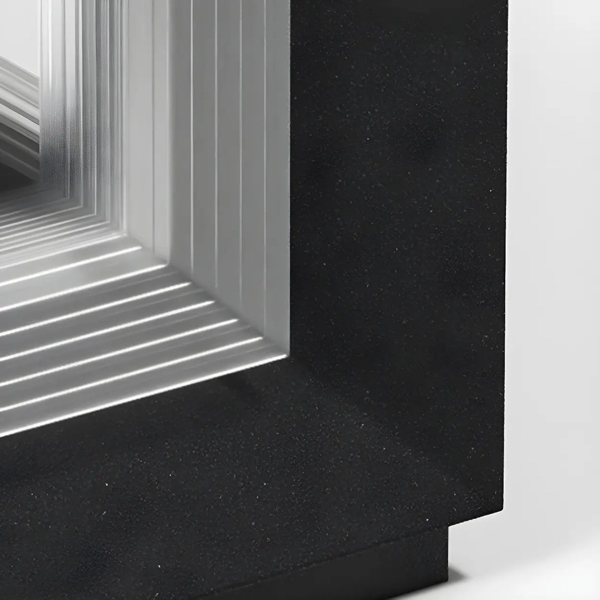 Simple Black Rectangular Metal Frame Post Outdoor Lamp Image - 11