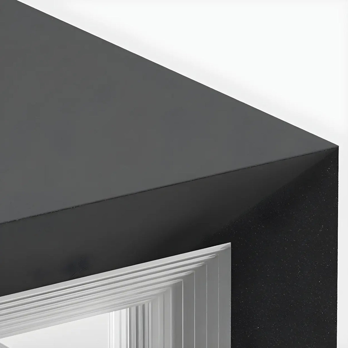 Simple Black Rectangular Metal Frame Post Outdoor Lamp Image - 12