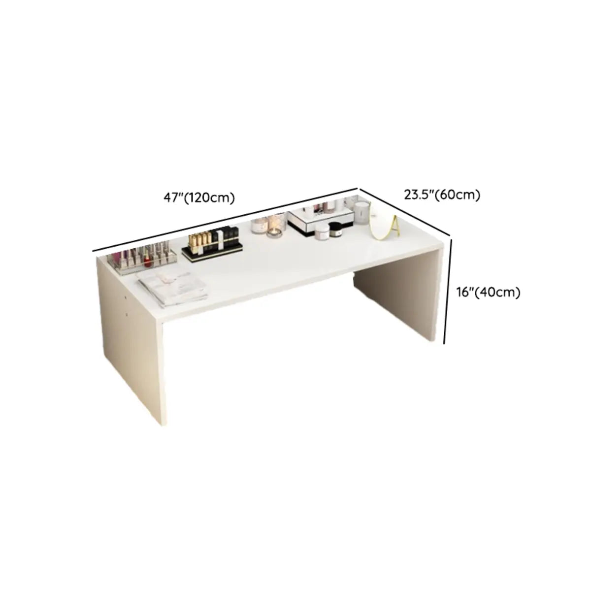 Simple Black Wood Rectangle Sled Single Coffee Table Image - 9