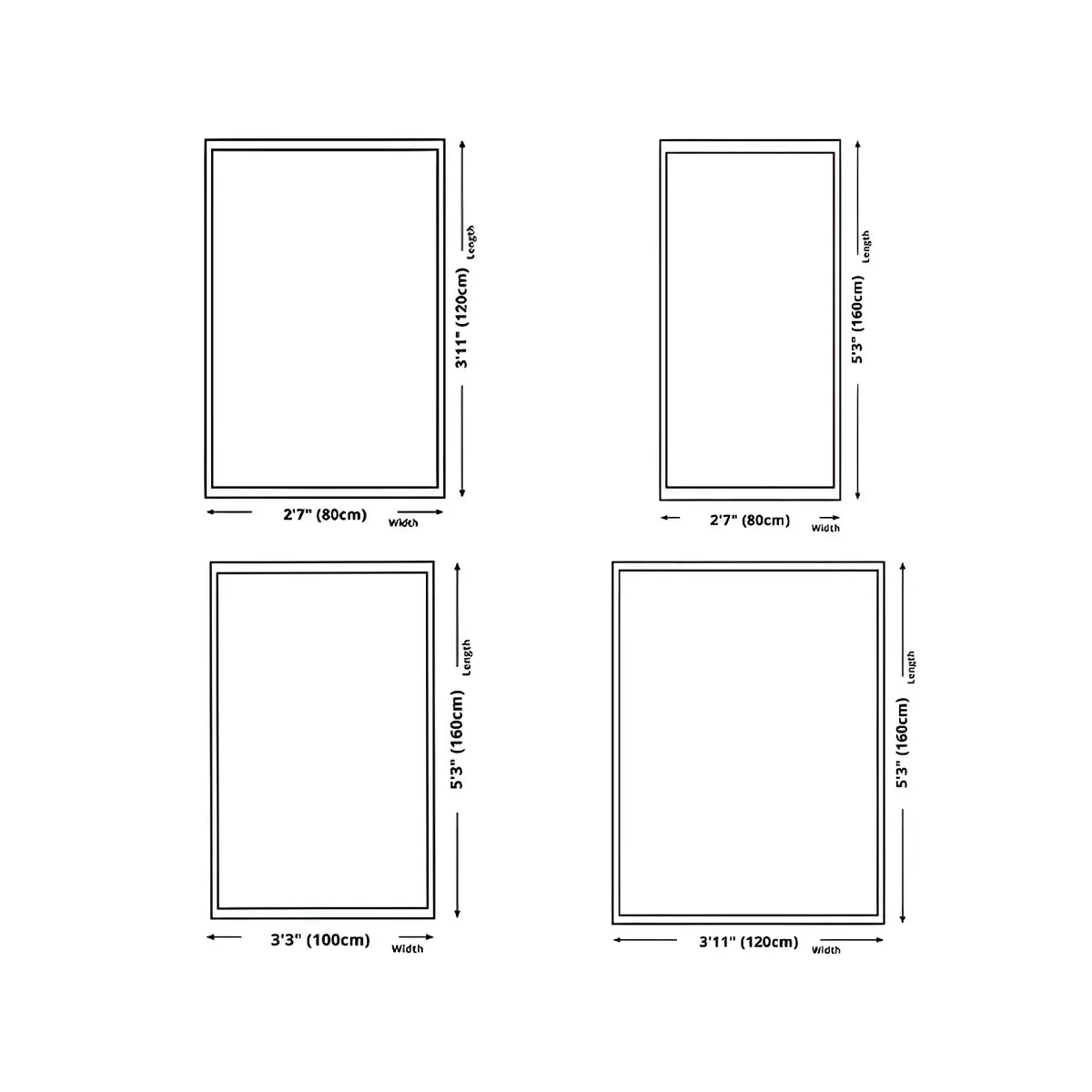 Simple Blue Leaf Pattern Rectangle Polyester Area Rug