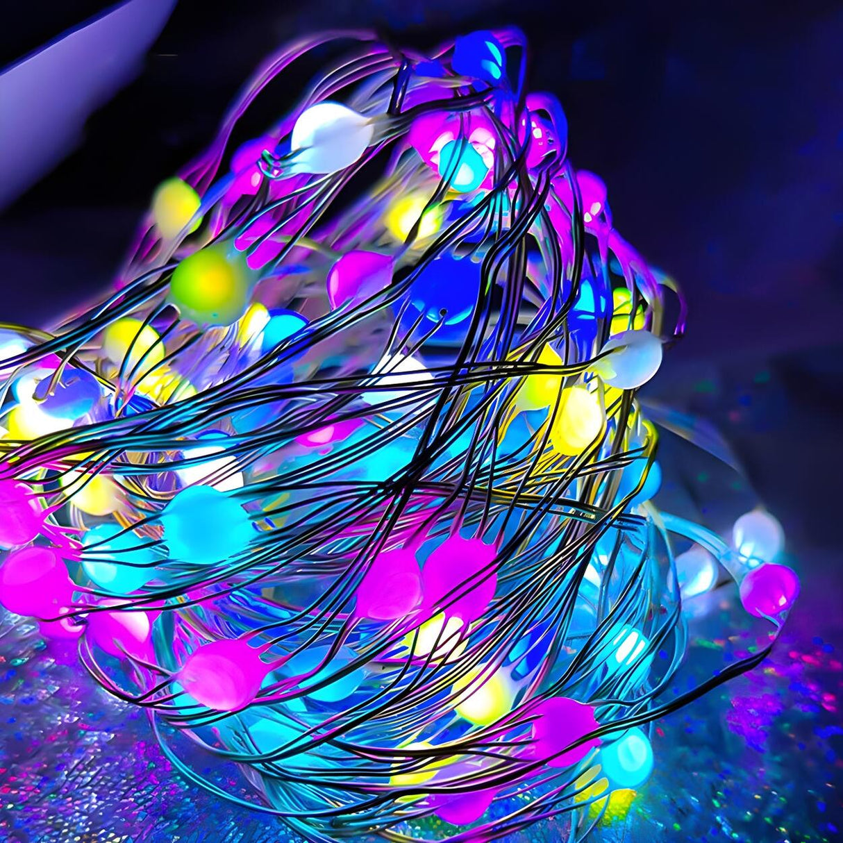 Simple Bluetooth Orb Christmas Tree Decor String Light Image - 8