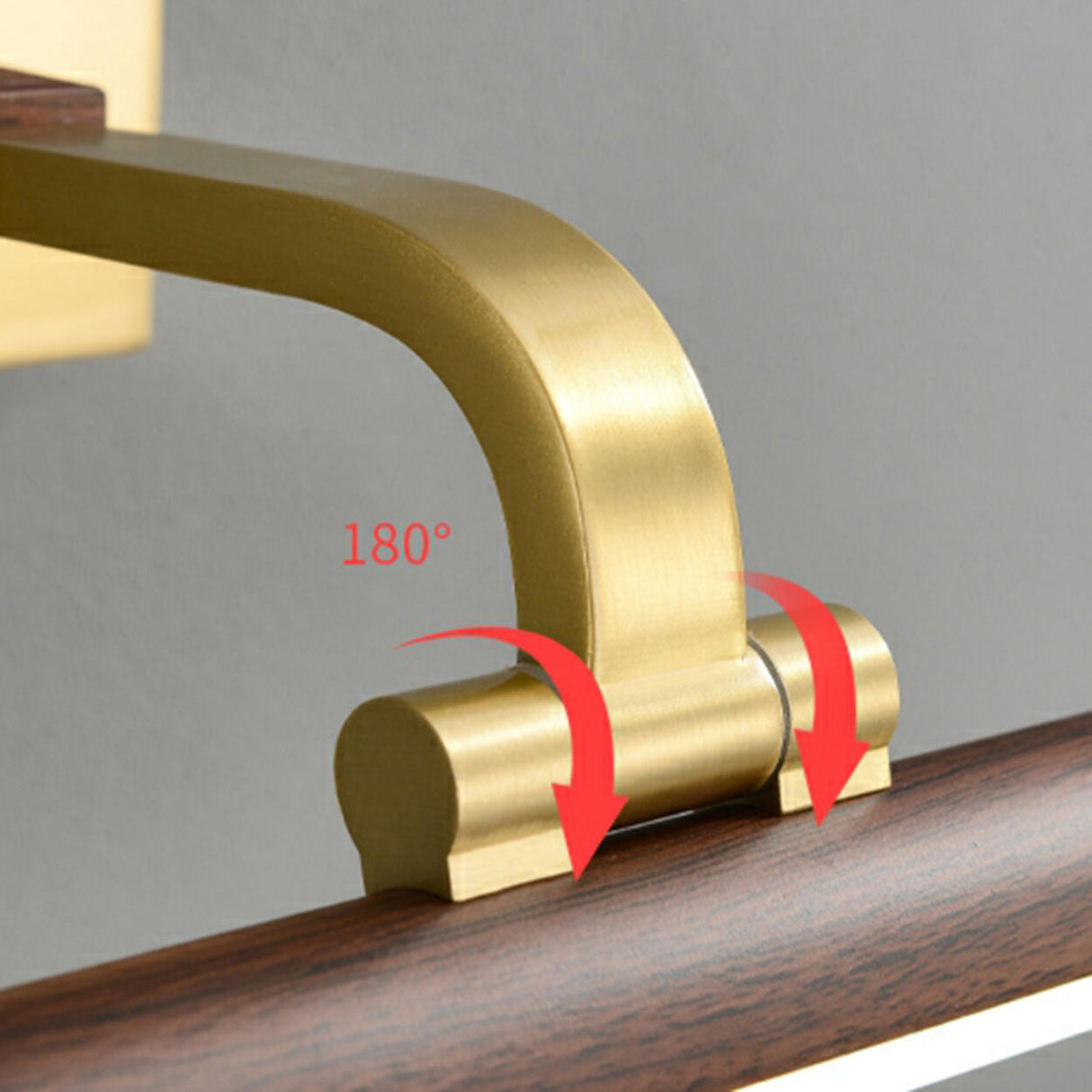 Simple Brass Linear Adjustable Vanity Mirror Light Image - 10