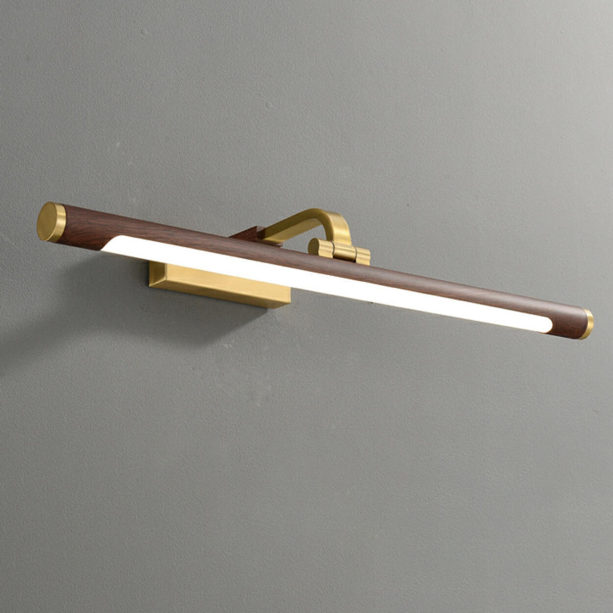 Simple Brass Linear Adjustable Vanity Mirror Light Image - 6