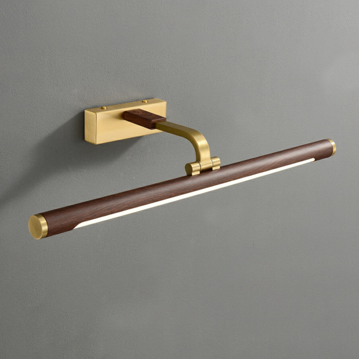Simple Brass Linear Adjustable Vanity Mirror Light Image - 8
