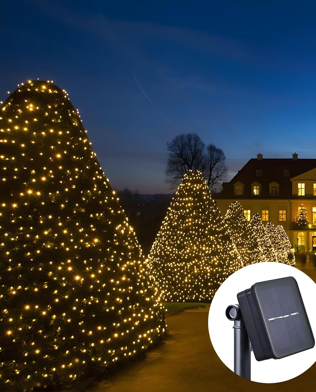 Simple Christmas Solar-Powered Fairy String Lights Image - 13