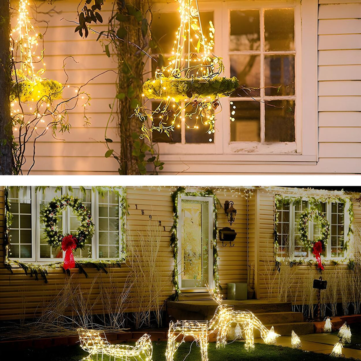 Simple Christmas Solar-Powered Fairy String Lights Image - 14