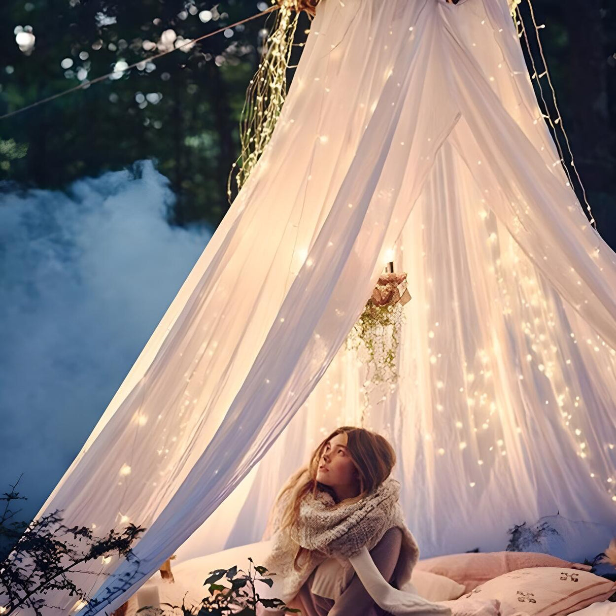 Simple Christmas Solar-Powered Fairy String Lights Image - 7