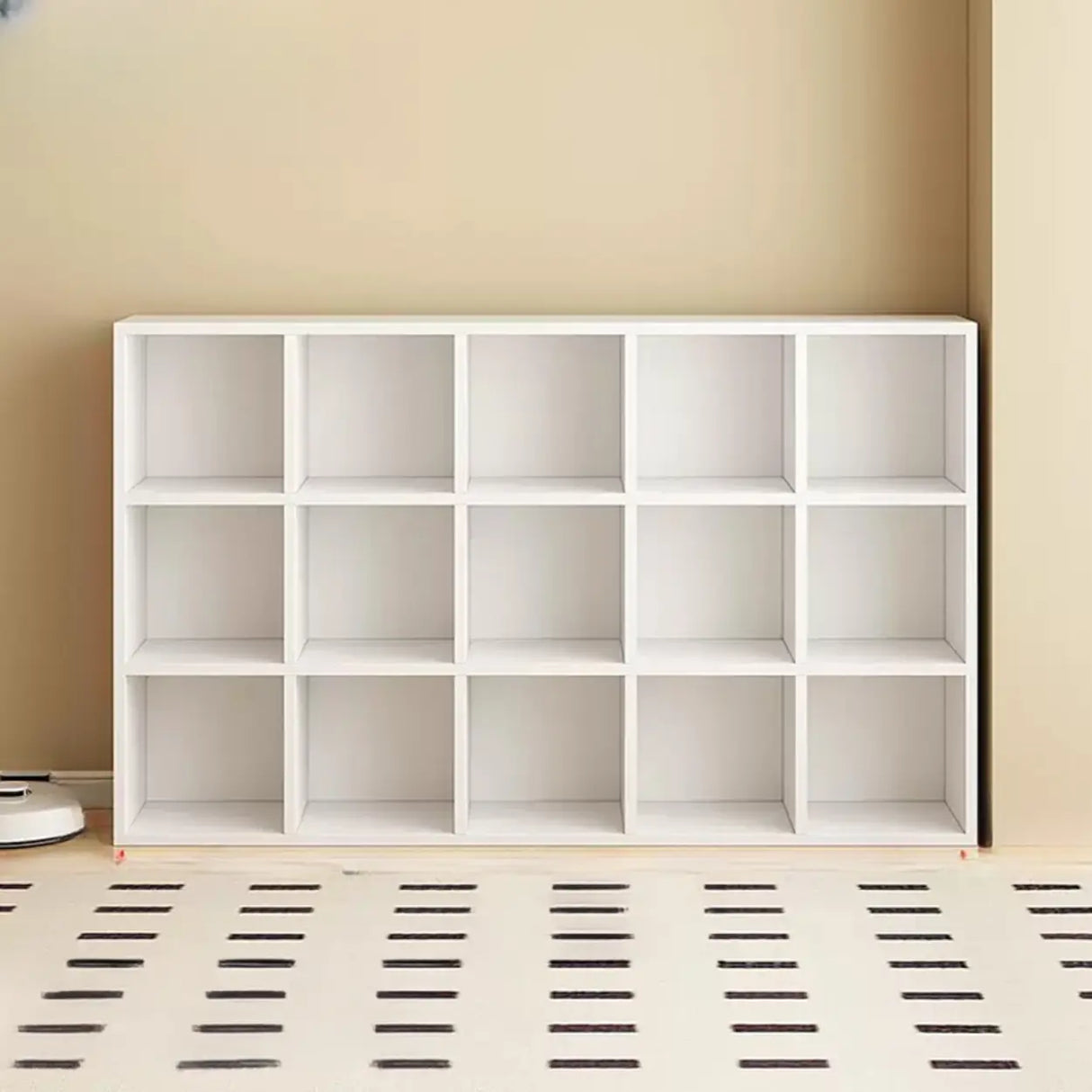 Simple Closed Reclaimed Wood Modular Cube Wide Bookcase Image - 14