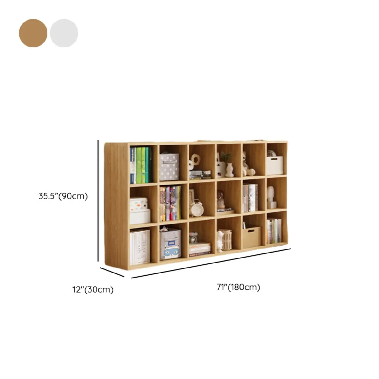 Simple Closed Reclaimed Wood Modular Cube Wide Bookcase Image - 40
