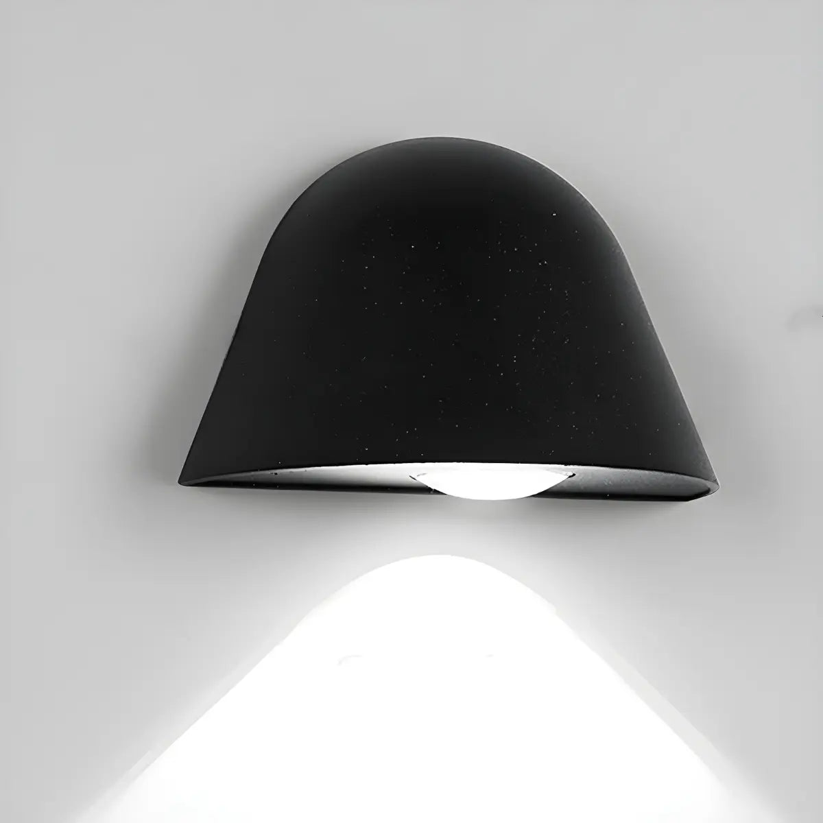 Simple Cone Metal Dimmable LED Small Wall Light Black Image - 3