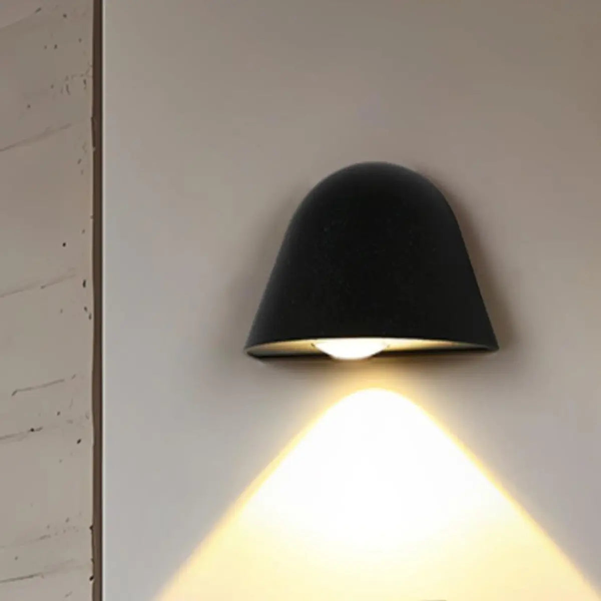 Simple Cone Metal Dimmable LED Small Wall Light Black Image - 7