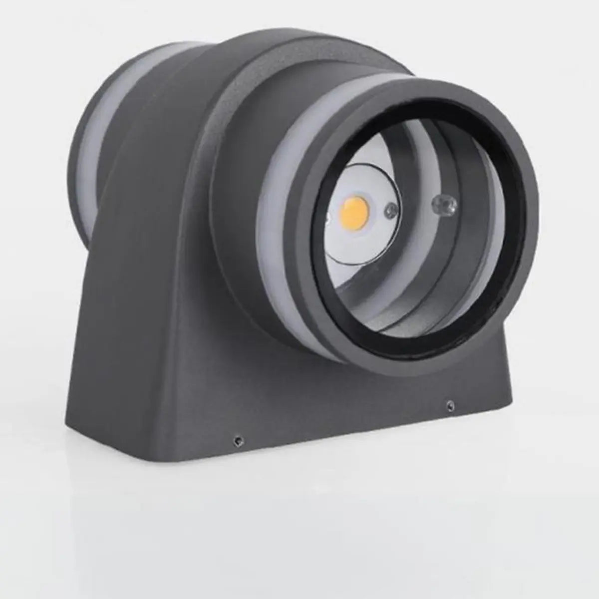Simple Cylinder Aluminum LED Outdoor Wall Light Black Image - 5