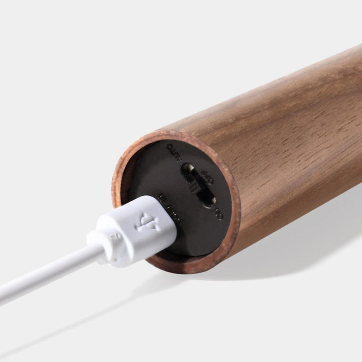 Simple Cylinder Wood and Acrylic LED Wall Sconce Image - 10