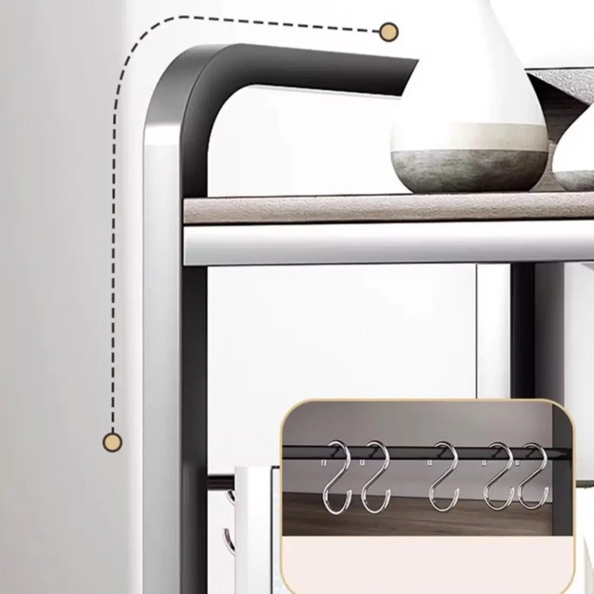 Simple Dark Finish Steel Open Back Vertical Bookshelf Image - 11