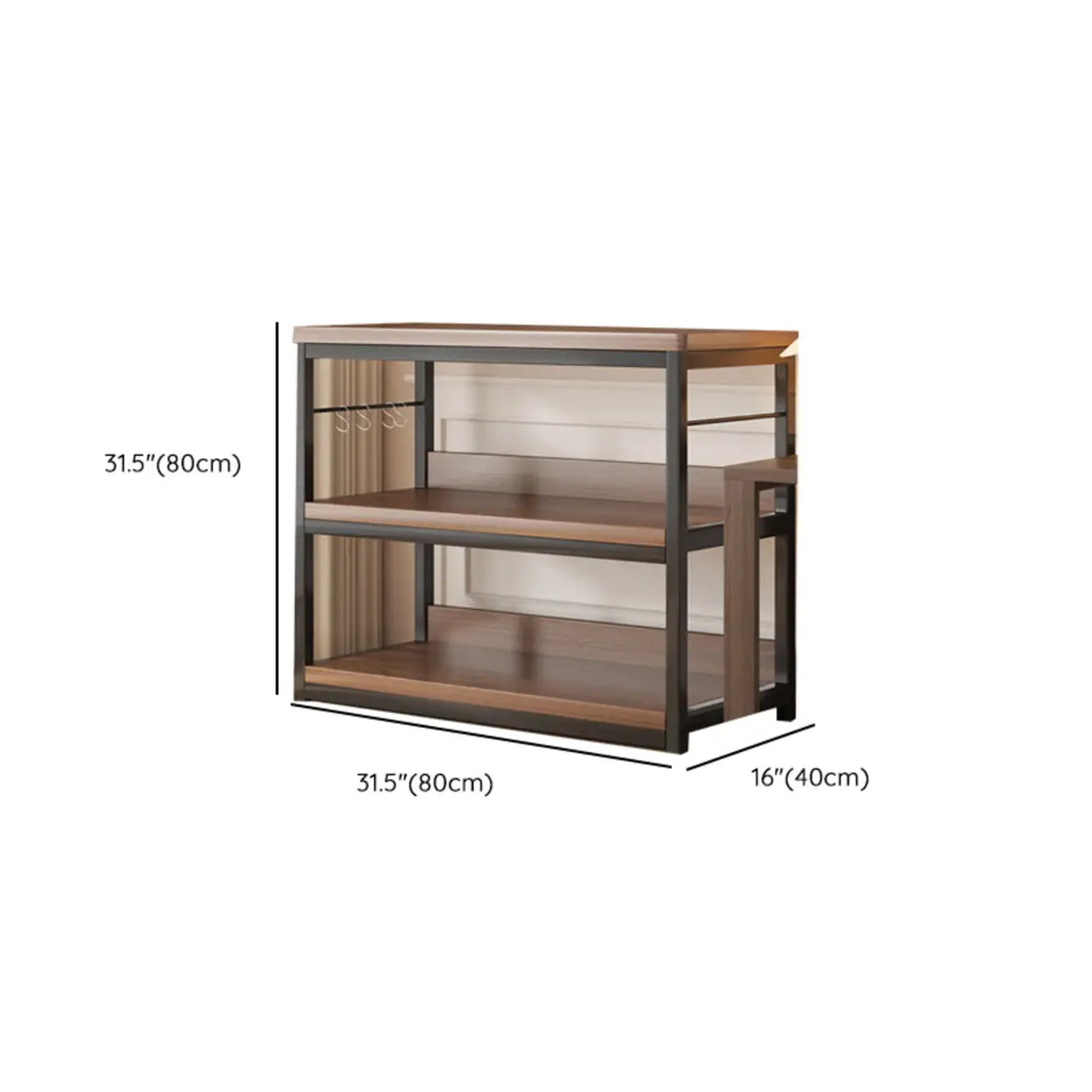 Simple Dark Finish Steel Open Back Vertical Bookshelf Image - 32