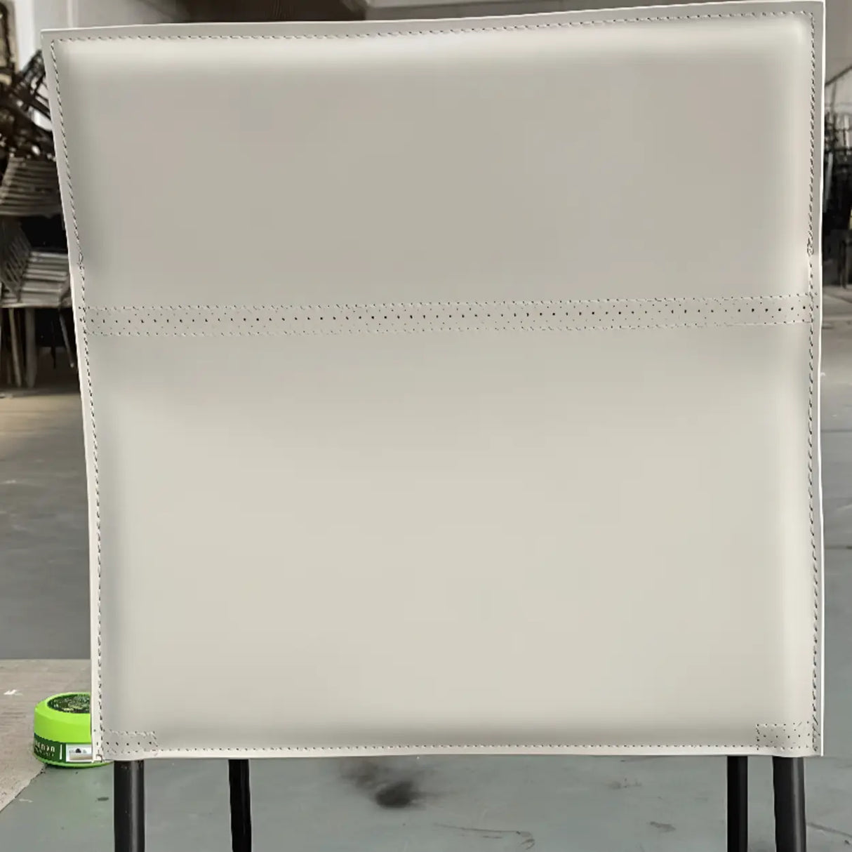 Simple Faux Leather Low Back Armless Dining Chairs Image - 16