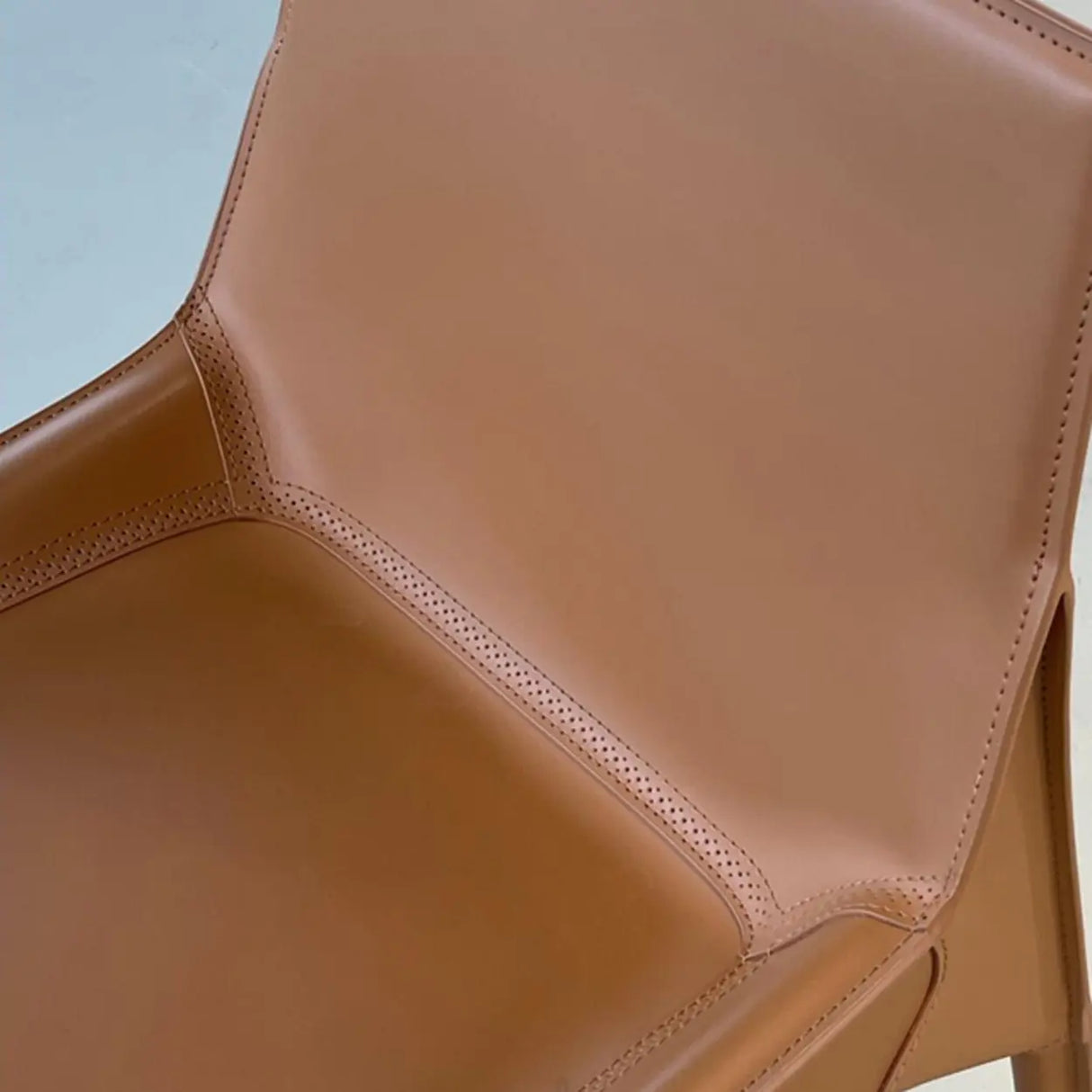 Simple Faux Leather Low Back Armless Dining Chairs Image - 5