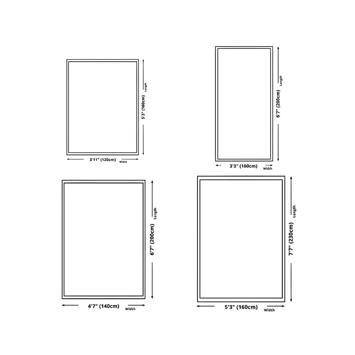 Simple Geometric Pattern Polyester Beige Area Rug Image - 14