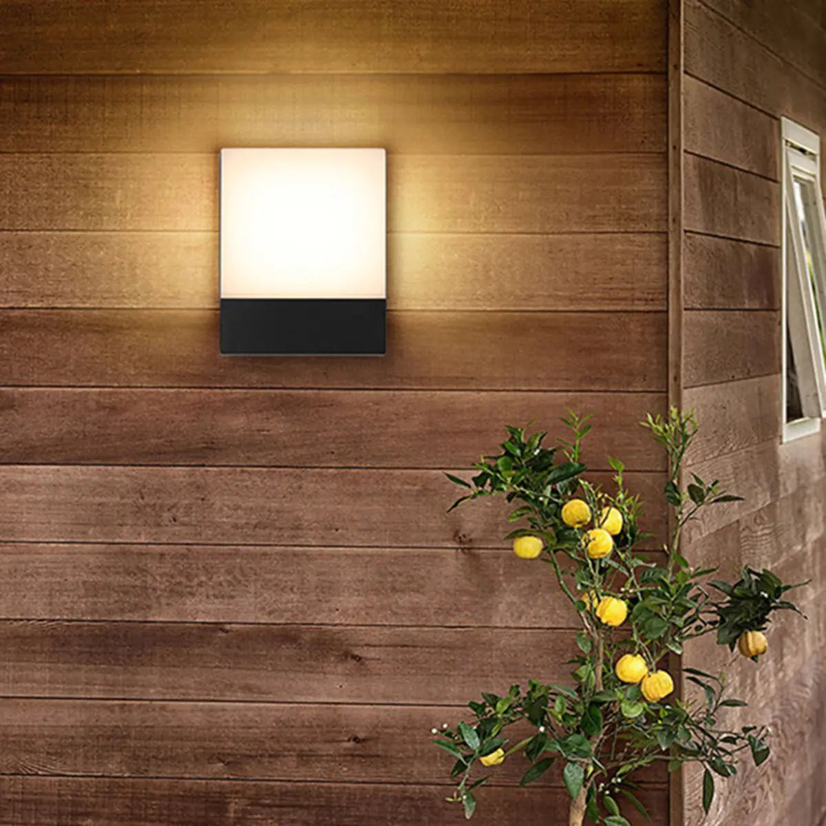 Simple Geometric Square Metal Outdoor LED Wall Light Image - 4