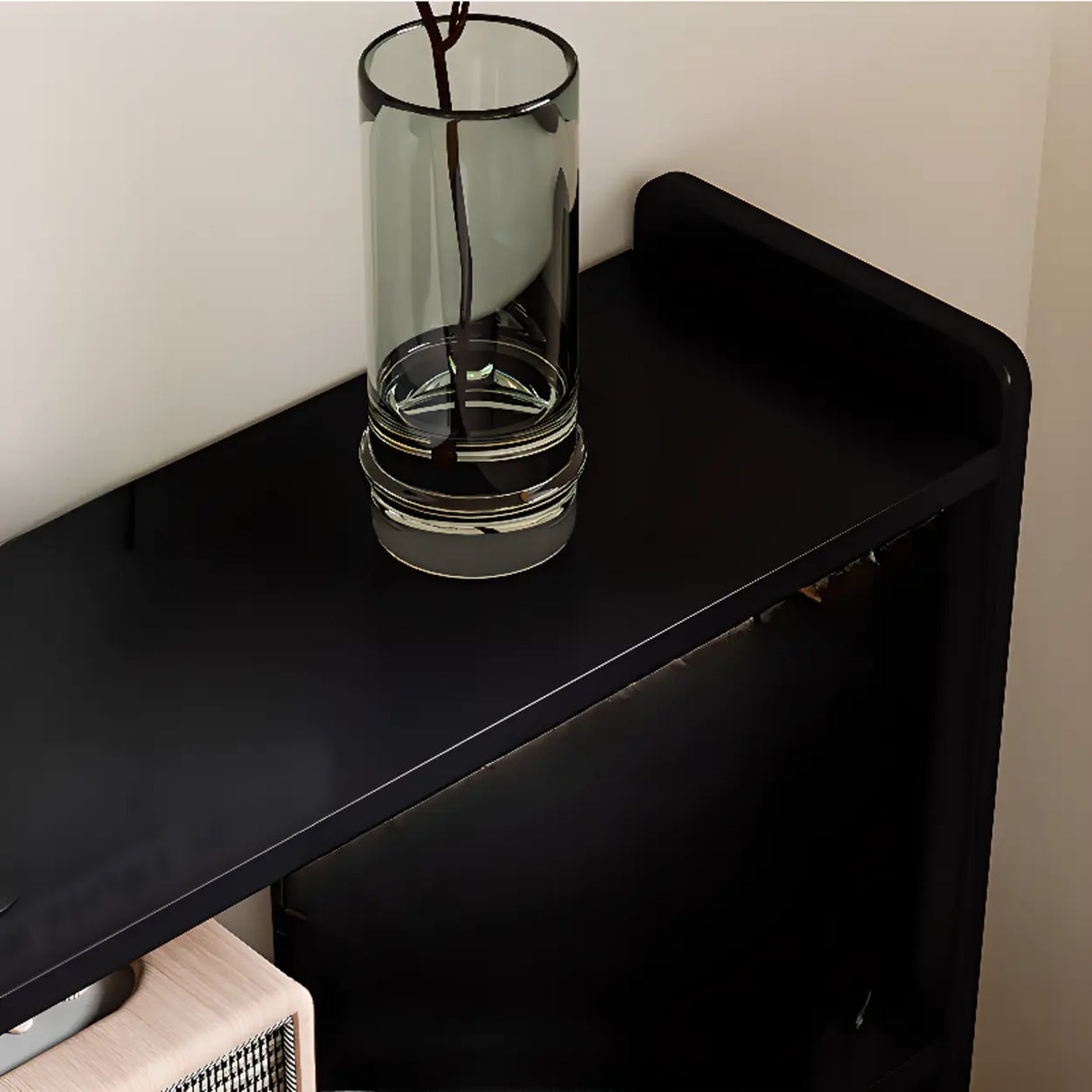 Simple Horizontal Rectangle Wood Frame Open Bookshelf Image - 12