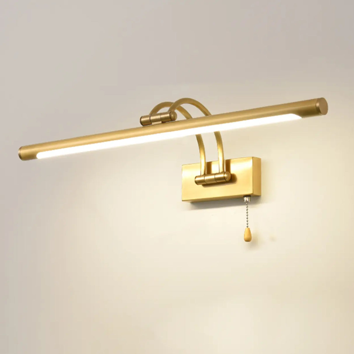 Simple Linear Vanity Light with Pull Chain Switch Image - 10
