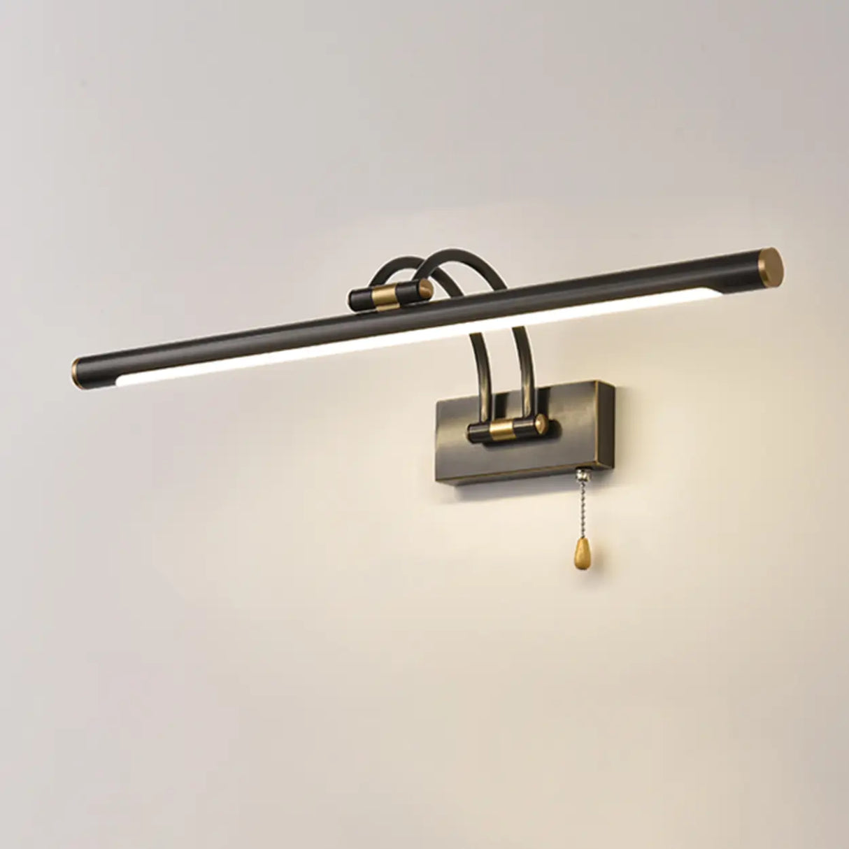Simple Linear Vanity Light with Pull Chain Switch Image - 19