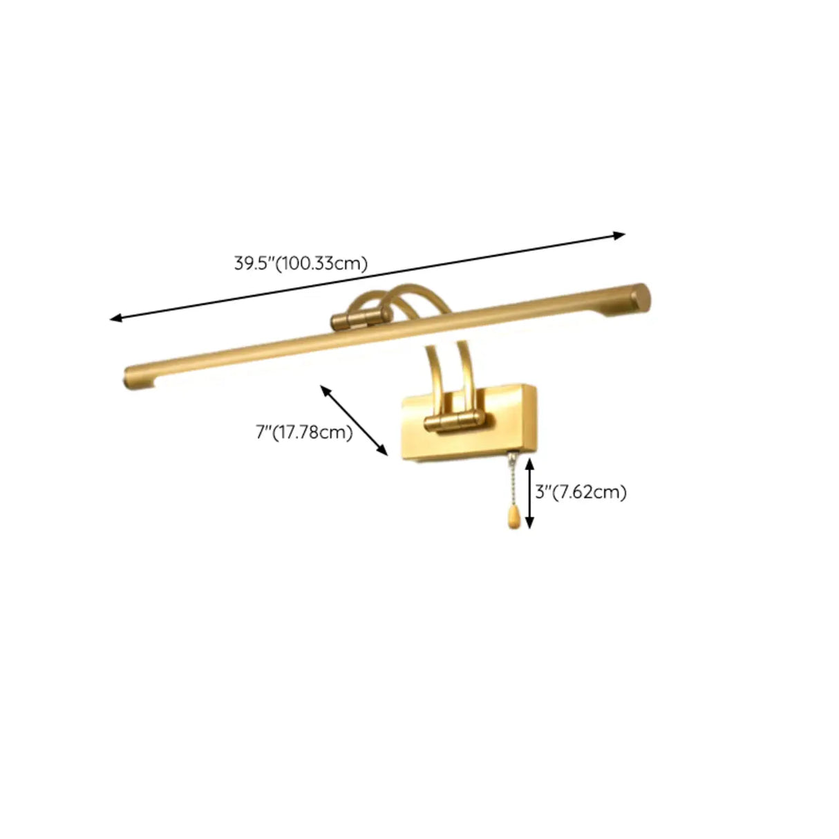 Simple Linear Vanity Light with Pull Chain Switch Image - 34