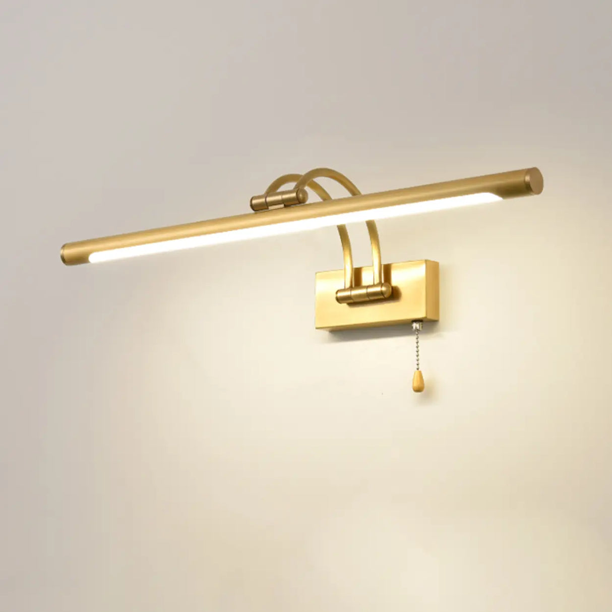 Simple Linear Vanity Light with Pull Chain Switch Image - 5