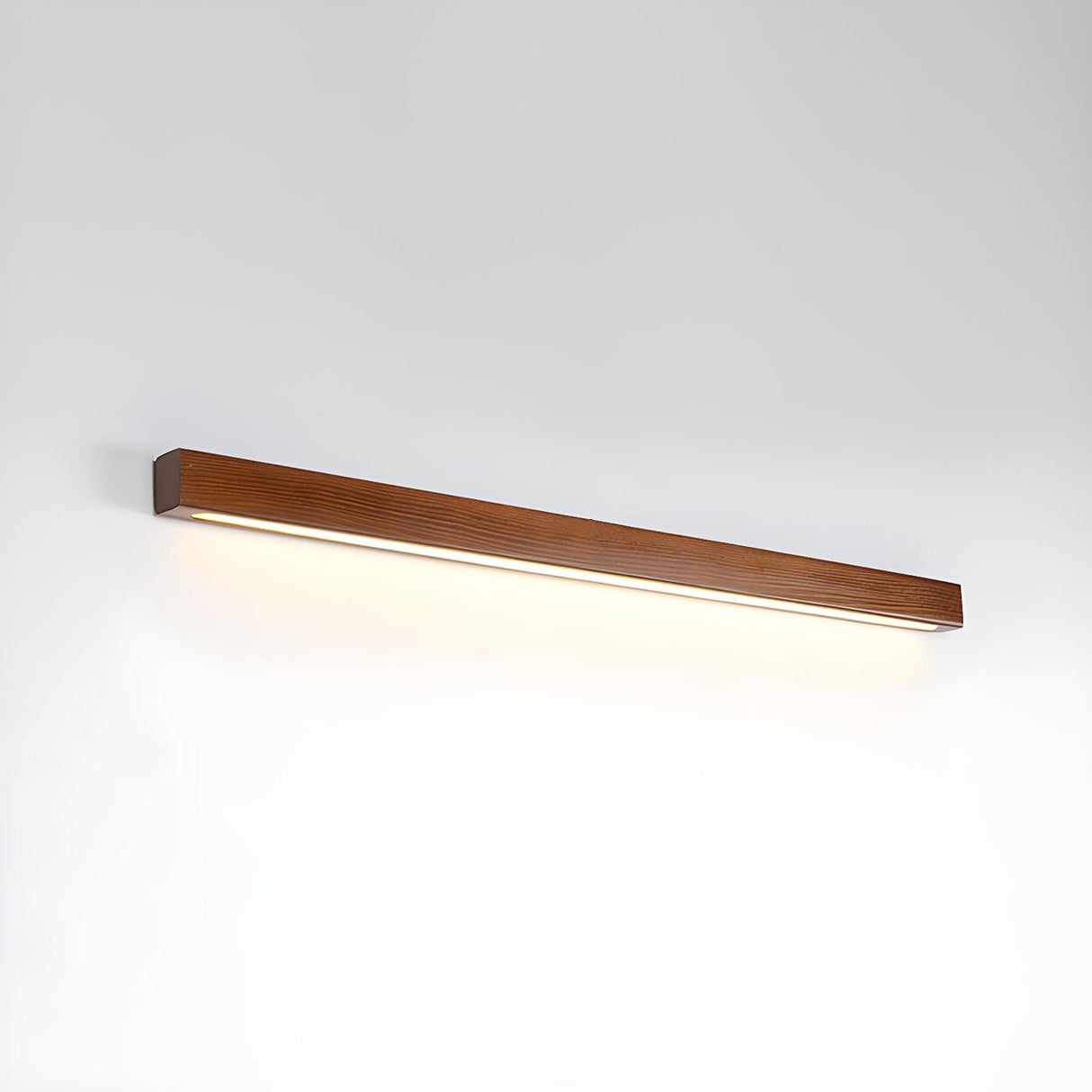 Simple Linear Wooden LED Wall Mount Light Fixture Image - 5