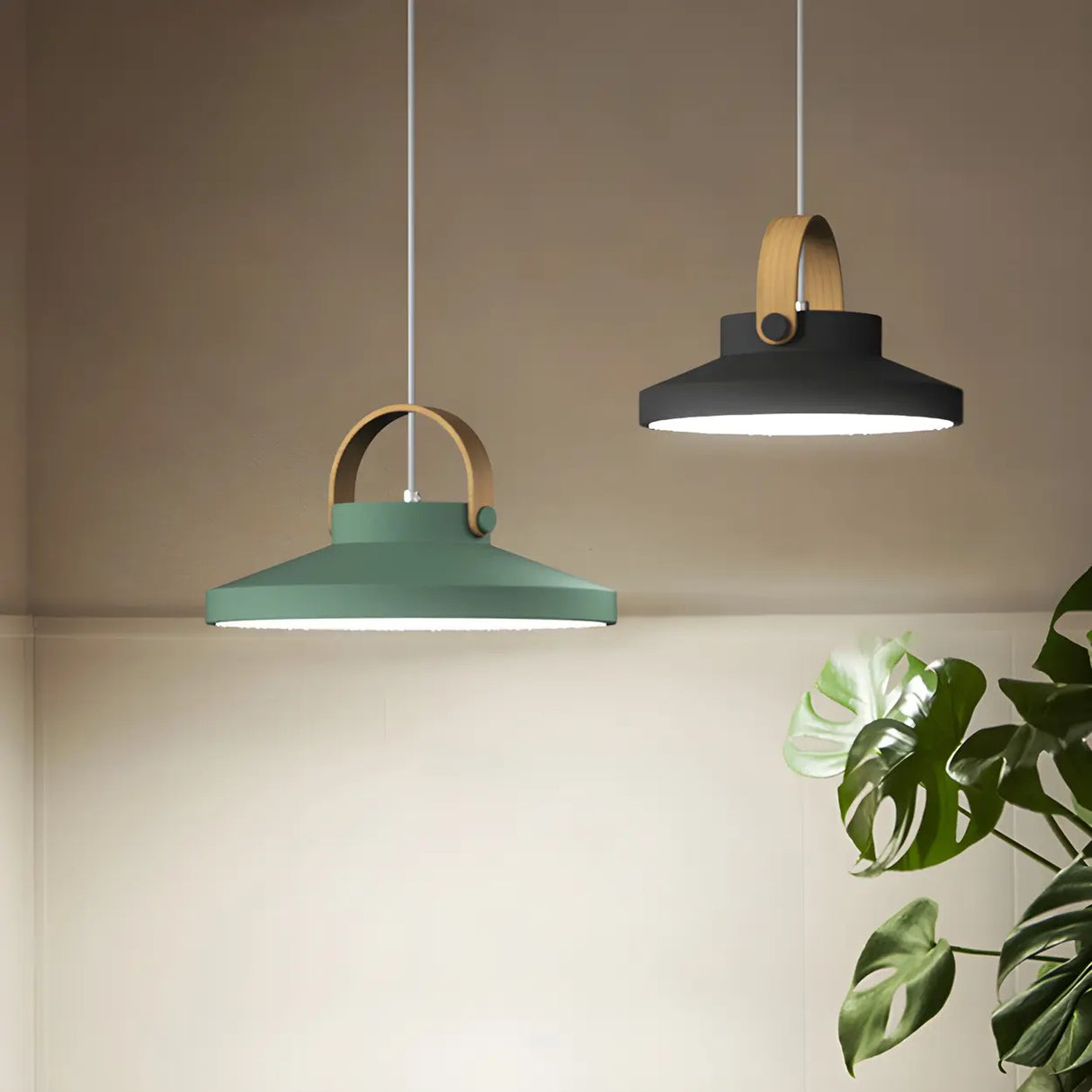 Simple Metal Conical LED Pendant Light in Multi-Color Image - 5
