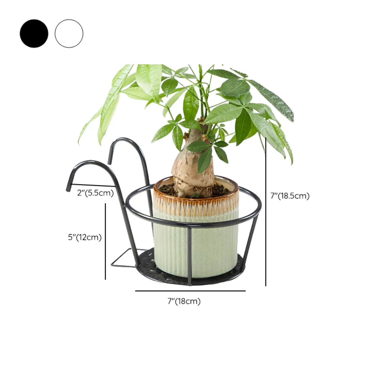 Simple Metal Frame Floor Multi-Tier Plant Stand White Image - 42