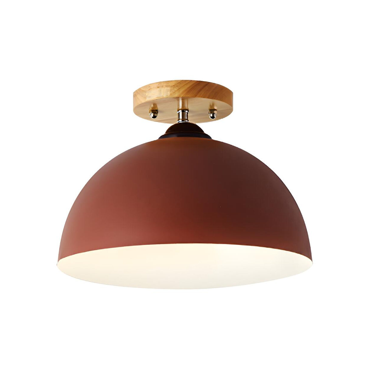 Simple Mini Balcony Dome Semi-Flush Mount Ceiling Light Image - 10