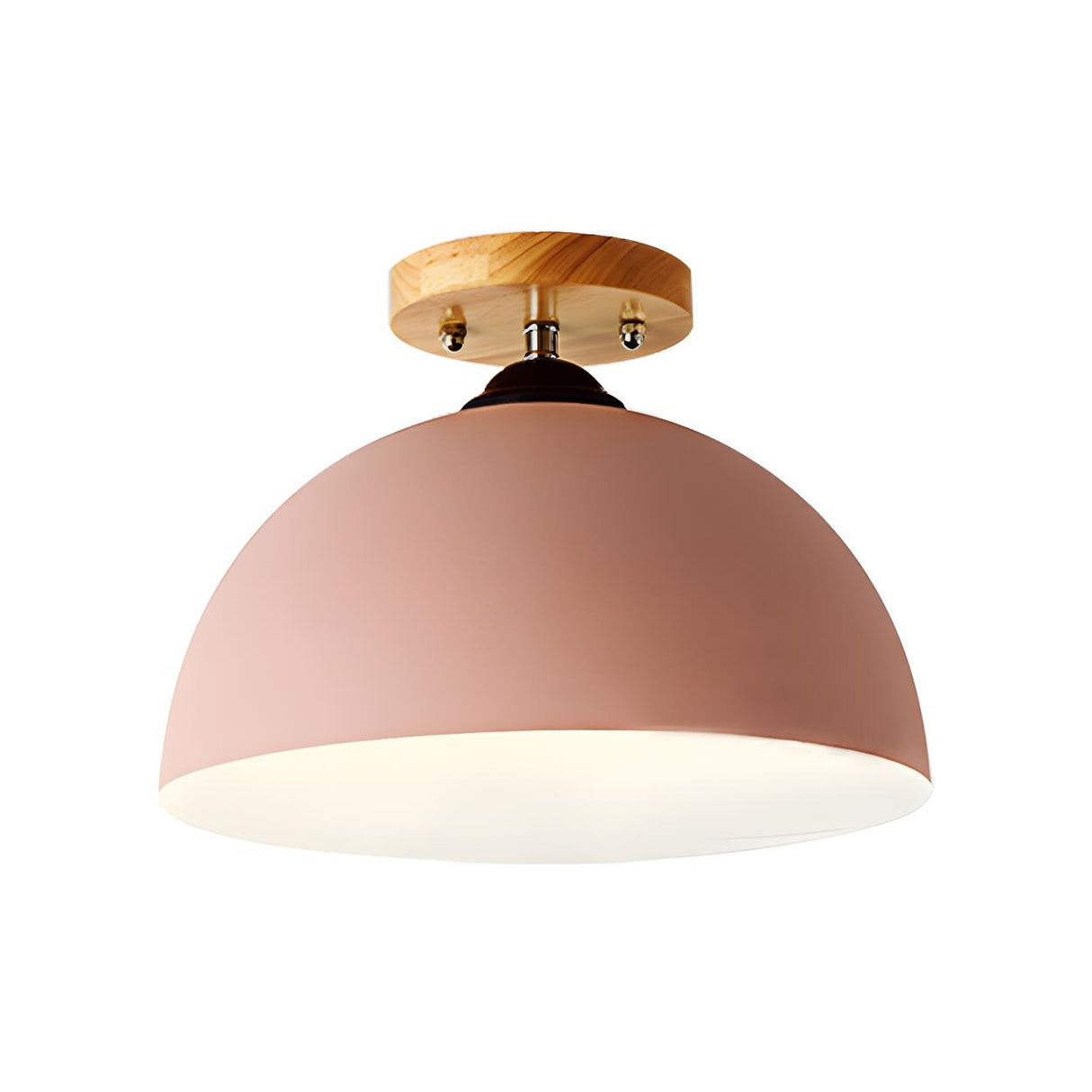 Simple Mini Balcony Dome Semi-Flush Mount Ceiling Light Image - 14