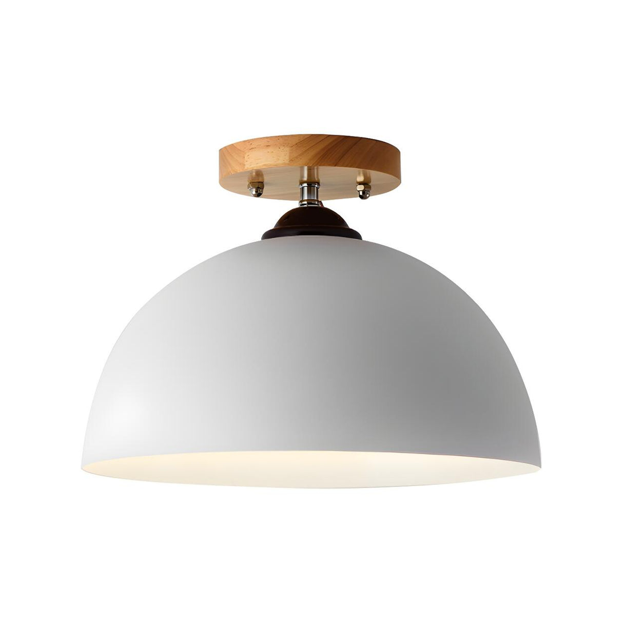 Simple Mini Balcony Dome Semi-Flush Mount Ceiling Light Image - 3
