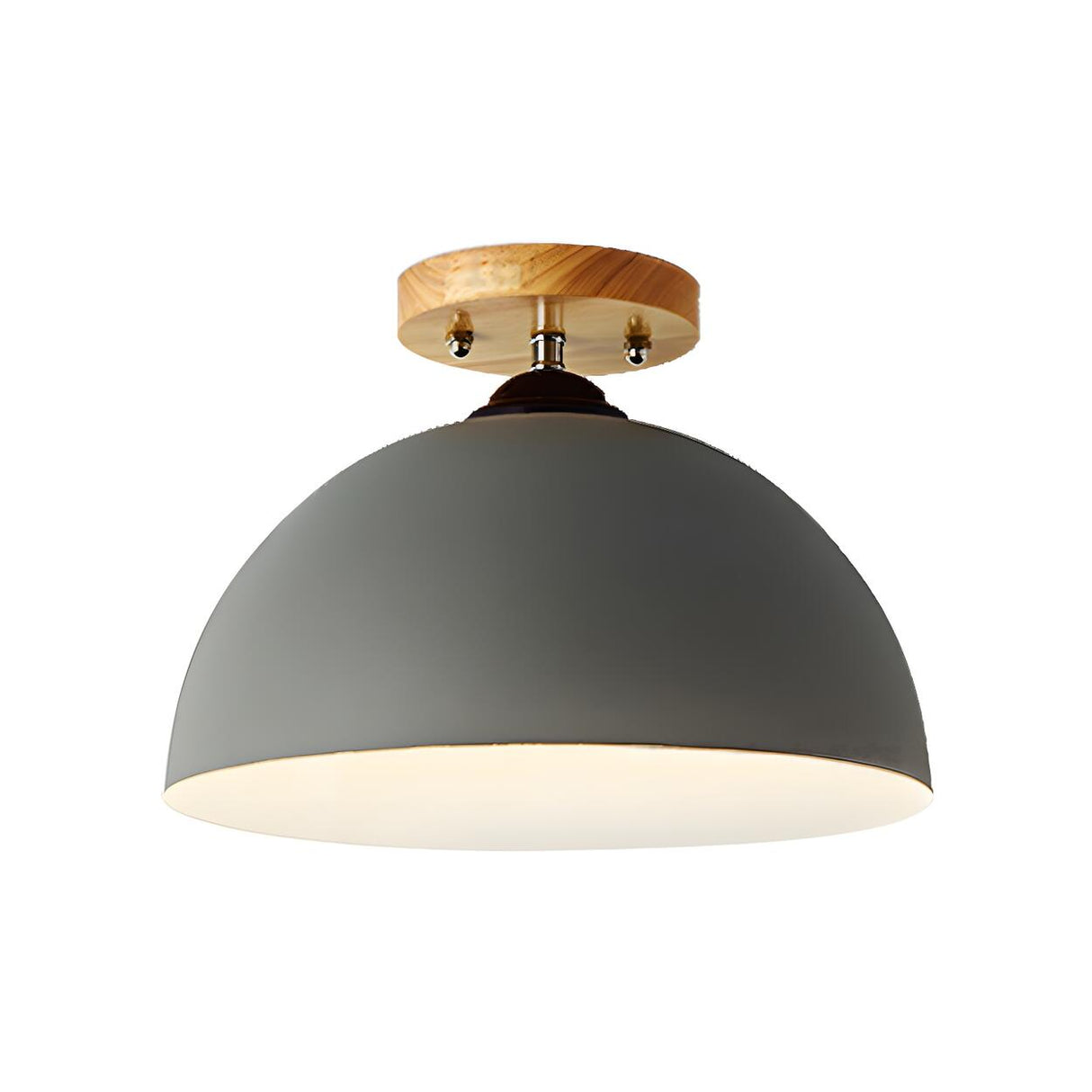 Simple Mini Balcony Dome Semi-Flush Mount Ceiling Light Image - 7