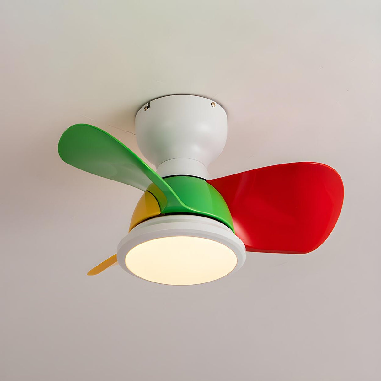 Simple Mini Flush Modern 3 Blade Ceiling Fan with Light Image - 13