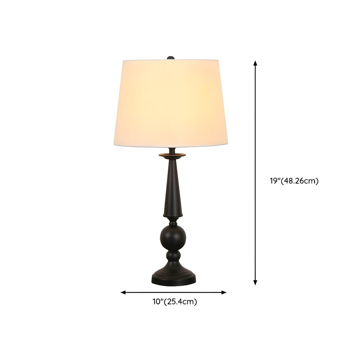 Simple Modern Style Black Lamp Post Geometric Table Lamp