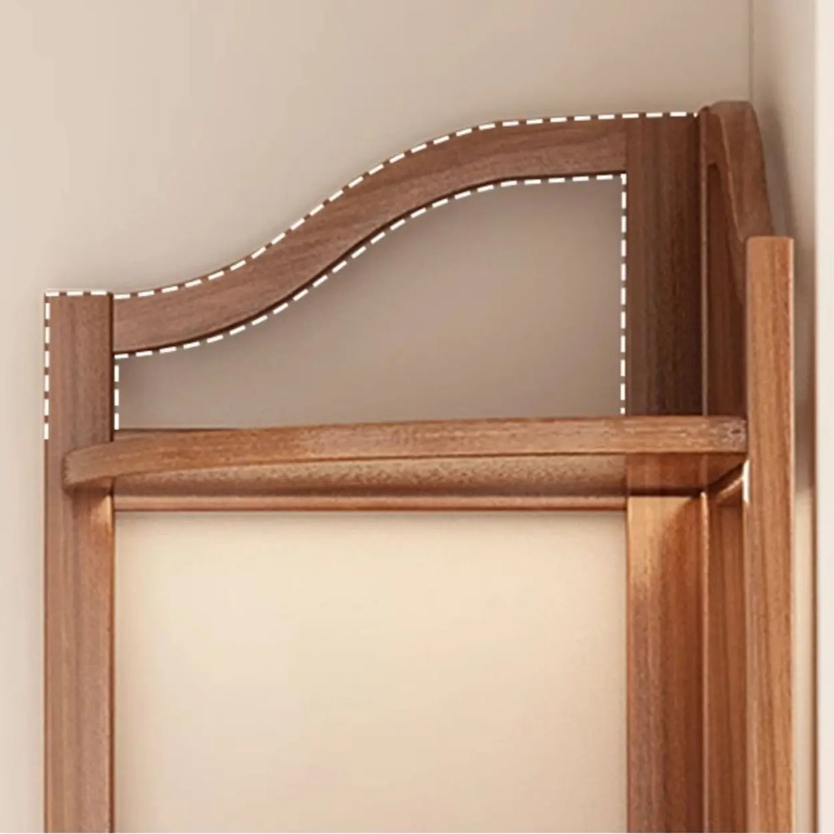 Simple Natural Wood Finish Corner Display Bookshelf Image - 7